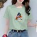 Women's Casual Short Sleeve T-Shirt - 100% Cotton Oversized Fit, Trendy Letter Print, Breathable & Comfortable Summer Top (Multiple Colors & Sizes)_ecoleips.com