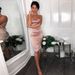 Women's Clothing Summer Silk Solid Color Halter Neck Backless Thin Strap Hip Skirt Sexy Dress Women's Clothing_ecoleips.com