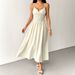 AD347 European And American Cross-border Stylish Sexy Backless Strap Dress, Summer French Resort Waist-cinching Slimming_ecoleips.com