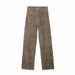 Women’s Clothing Women's High Waist Leopard Print Loose Casual Straight Jeans_ecoleips.com