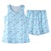2025 Summer New Independent Station European American Home Wear Round Neck Printed Shorts And Vest Women's Set_ecoleips.com