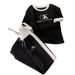 Women's Casual Letter Print T-Shirt And Pants Set Summer Lounge Wear 3/4 Sleeve Side Pockets_ecoleips.com