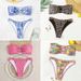 2025 New Style Bikini European And American Foreign Trade Blue And White Porcelain Print Strapless Sexy Bikini Swimsuit For Women_ecoleips.com