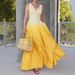 2025 New Fashion V-neck Sleeveless Gradient Personality Vacation Date Dress Women's Clothing_ecoleips.com
