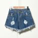 Women’s Clothing Women's Fat MM Denim Shorts Ripped Elastic Large Size Women's Denim Shorts_ecoleips.com