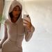 European And American Cross-Border Summer New Solid Color Reversing Edge Hooded Sleeve Slim Street Style Long Bodycon_ecoleips.com