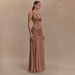 Fashionable Sleeveless Dress for Women Sexy Pleated Ribbon Detail Fitted Waist Long Solid Color Dress Export Style New Summer_ecoleips.com