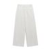 Suitable For All Seasons Women's 2025 Spring New Linen Blend Casual Fashion With Draping Effect Versatile Wide-Leg Pants_ecoleips.com