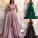 Women's Clothing Summer New Sexy Slit Shoulder Dress Long Dress Evening Dress_ecoleips.com