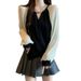 Light Luxury French-style Beaded V-neck Long-sleeve Shirt Women, Suitable For Spring And Autumn, Plus Size, With Raglan_ecoleips.com
