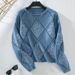 Fuzzy Rain Fashion Hollow Out Sequin Knitted Women, New Autumn Winter European And American Cross-Border Diamond Pattern_ecoleips.com