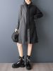 Patchwork Stripe Oversized Shirt Dress For Women Spring Autumn New Long Sleeve Loose Casual Vintage Dress Elegant Clothes 2026_ecoleips.com