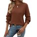 European And American Cross-Border Wo's Fashion 2026 Autumn Winter New Loose Casual Ribbed Long Sleeve T-Shirt For_ecoleips.com