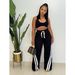 Women's Clothing Casual Sports Pants Women's Stitching Loose Straight Wide Leg Trousers High Waist_ecoleips.com
