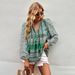 Independently Designed -style Bohemian Resort-style Shirt With Contrasting Prints, Suitable For All Seasons,_ecoleips.com