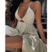 Women's Clothing Summer New Sexy Bust Wrap V Neck Dress Loose Holiday Style Slit Skirt For Women_ecoleips.com