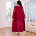 Plus Size Women's Muslim Lace Patchwork Dress Middle Eastern Turkish Robe Abaya Hot Sale In Foreign Trade_ecoleips.com