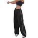 Women's Clothing Women's Trendy Unique Drawstring Sports Pants Multi Color Casual Elastic Waist Loose Fit European American Fashion_ecoleips.com