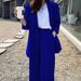 Women's Wide Leg Pants Suit Set Korean Style Fashionable Elegant Casual Stylish Professional Blazer Spring Autumn 2026_ecoleips.com