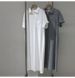 Korean POLO Collared plus Size Cotton Dress for Women Summer Casual Loose Slimming Short Sleeved over the Knee T Shirt Dress_ecoleips.com