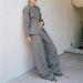 girl 2025 New Elegant Commuter Style Women's Two-Piece Suit High-End Solid Color Loose Jacket + Draped Long Pants_ecoleips.com