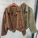 Retro Women's Clothing Suede Jacket Lapel Zip Up Coat Autumn Winter Regular Fit Elegant Fashion Daily Wear_ecoleips.com