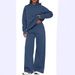 Aria Basics Aria Basics European American Cross-border Autumn Winter Fashion Casual Sports Suit, Loose Long-sleeve Solid Color Sweatshirt And_ecoleips.com