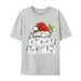 European And American Cross-border Foreign Trade Women's Clothing Christmas-themed Round-neck Printed Short-sleeve_ecoleips.com