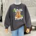 Women's European Style Fleece Lined Thickened Sweatshirt Top Niche Design High-End Autumn Outerwear Dopamine Inducing_ecoleips.com