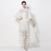 Women's French Style Long Dress Spring New Real Shot Elegant Casual Maxi Gown For Ladies_ecoleips.com