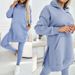 Women's Clothing Sports Leisure Hooded Sweatshirt Thickened Threaded Leggings Two Piece Suit_ecoleips.com