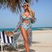 Women's Clothing Multi Color Printed Bikini Fashion Sexy Three Piece Swimsuit_ecoleips.com