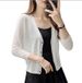 Summer Ice Silk Three-Quarter Sleeve Short Knitted Cardigan For Women Ultra-Thin Outerwear Shawl Air Conditioning Shirt_ecoleips.com