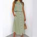 Women's Clothing New Double Layer Zoubu Round Neck Vest Shirt Mid Length Button Down Dress Two Piece Suit_ecoleips.com