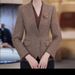 Live-streaming Collarless Blazer Women, New Autumn And Winter Vintage Style For Petite Ladies, Mother's Wear_ecoleips.com