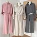 Women's Half-Zip Stand Collar Sweatshirt & Jogger Set – Minimalist Pullover Hoodie & Straight-Leg Pants (M-XXL)_ecoleips.com