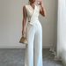 Women's Clothing Elegant Suit Fitted Waist Top Flowing Wide Leg Spring Summer_ecoleips.com