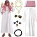 Halloween Adult Middle Eastern Arabian Robe Unisex Dubai Rich Emirati Cosplay Performance Costume_ecoleips.com