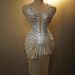 Women's Clothing Rhinestone Feather Dress Banquet Event Photo Elegant Dress Bar Nightclub Evening Dress_ecoleips.com