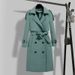 Elegant Belted Trench Coat – Slim Fit Long Sleeve Coat (Office & Casual Chic)_ecoleips.com
