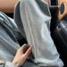 Women's Clothing Light Blue High-Waisted Straight Leg Jeans Women's Rhinestone Design Slimming Loose Fit Narrow Leg Wide Leg Pants_ecoleips.com