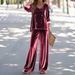 Women's Velvet Round Neck Long Sleeve Top & Pants Set – Soft & Stylish Lounge-to-Street Outfit (S-XXXL, 5 Colors)_ecoleips.com