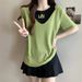 Large Size Women's Clothing Summer New Foreign Style High-end Short-sleeved T-shirt Women's Fake Two Pieces Design Loose And Thin Top_ecoleips.com