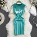 Fashion Y2K Letters Knitted Women Dress Sexy Tank Sleeveless Slim Elastic Bodycon Summer Dress Streetwear Vestidos_ecoleips.com