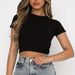 Summer Casual Plain-Colored Short Top With Round Neckline And Cotton Fabric, Designed For Women_ecoleips.com