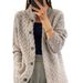 Pure Base Cardigan, Autumn And Winter Sweater, Sweater, Knitted Twist, Korean Version Versatile Top, Women's Jacquard_ecoleips.com