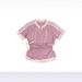 Spring/Summer Women's Casual Sports Top Short Sleeve Three Stripe Sexy Hot Girl Style Simple College Trend Wholesale_ecoleips.com