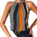 Women's Clothing Printed High Neck Striped Polka Dot Color Camisole_ecoleips.com