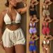 Women's Sexy Solid Color Bikini Set 3-Piece Swimwear For Beach Vacation - Multiple Colors (S/M/L)_ecoleips.com