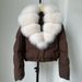 Women's Winter Short Down Jacket With Fox Fur Collar, Fashionable Loose Fit, Warm & Stylish, Multiple Colors Available_ecoleips.com